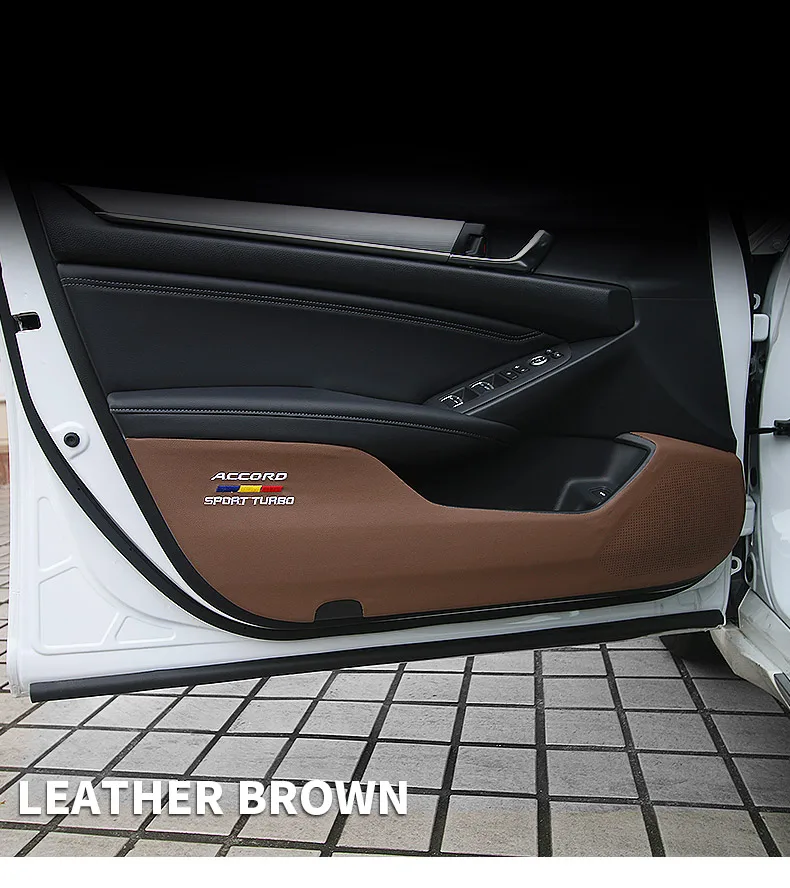 Анти-грязный анти ногами коврик двери коврик для 10th Honda Accord тюнинг салона Декоративные аксессуары кожаная дверь