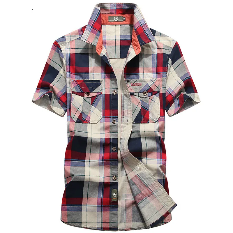 Brand Clothing Plaid Shirt Men Summer Casual Short Sleeve Cotton Breathable Men shirt Camisa masculina Chemise Homme Brand Clothing Plaid Shirt Men Summer Casual Short Sleeve Cotton Breathable Men shirt Camisa masculina Chemise Homme