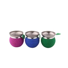 Творческий круглый Гольф Силиконовые кальянные чаши для курения кальян аксессуары Полный нержавеющей стали угольный горшок