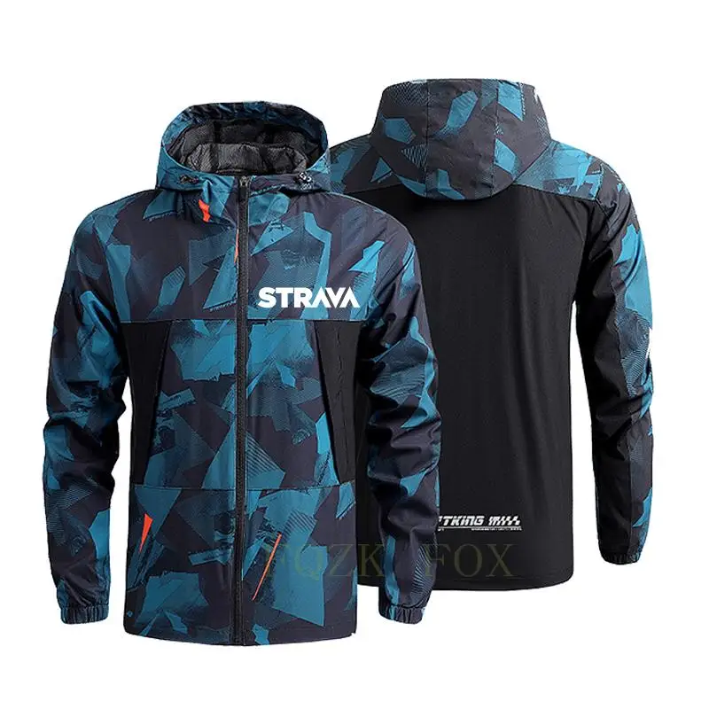 Модная велосипедная куртка STRAVA одежда мужская ветровка Водонепроницаемая