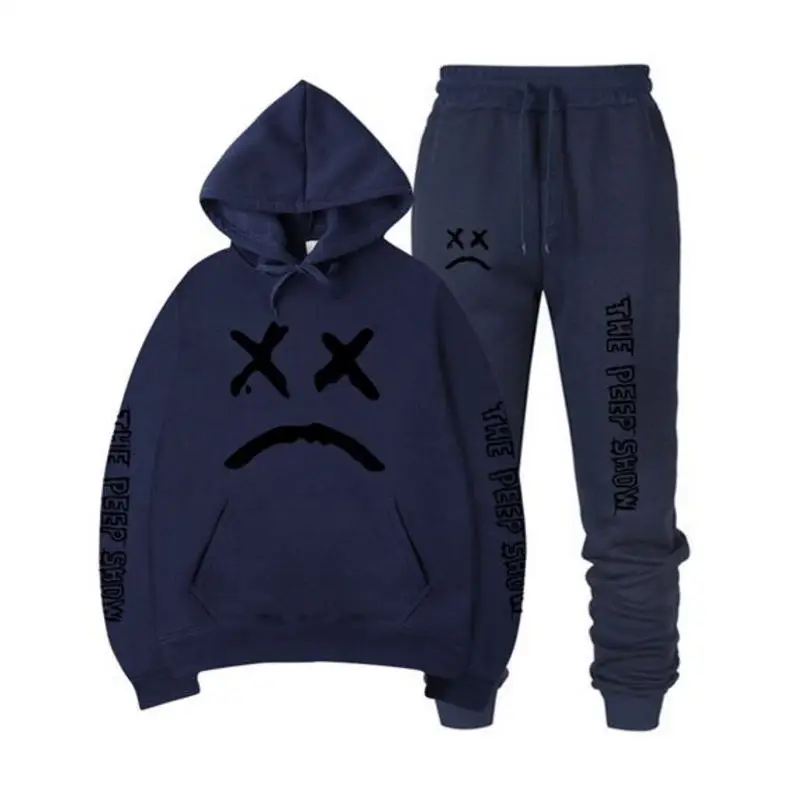 sun hoodie RIP Lil Peep Hoodies Sweatshirt + Sweatpants Suits Men Women Hip Hop Lil Peep Cry Baby Pullover Two Piece Set Sudaderas gray hoodie Hoodies & Sweatshirts