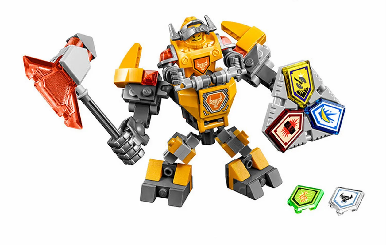 

Bela 10589 Nexus Knights Building Blocks Set Macy Aaron AXL Lance Clay Battle Suit Kids Bricks Toys Compatible with Legoinglys