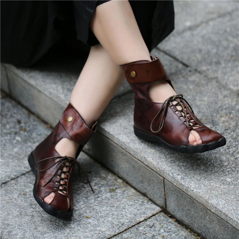 leather boot sandals