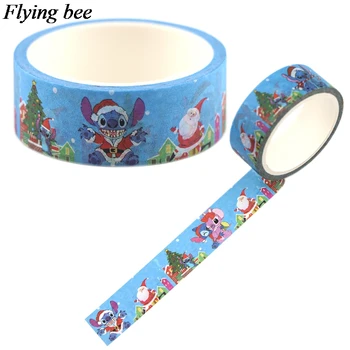 

20pcs/lot Flyingbee 15mmX5m Creative with Christmas Washi Tape Paper DIY Decorative Adhesive Tape Stationery Masking Tapes X0748
