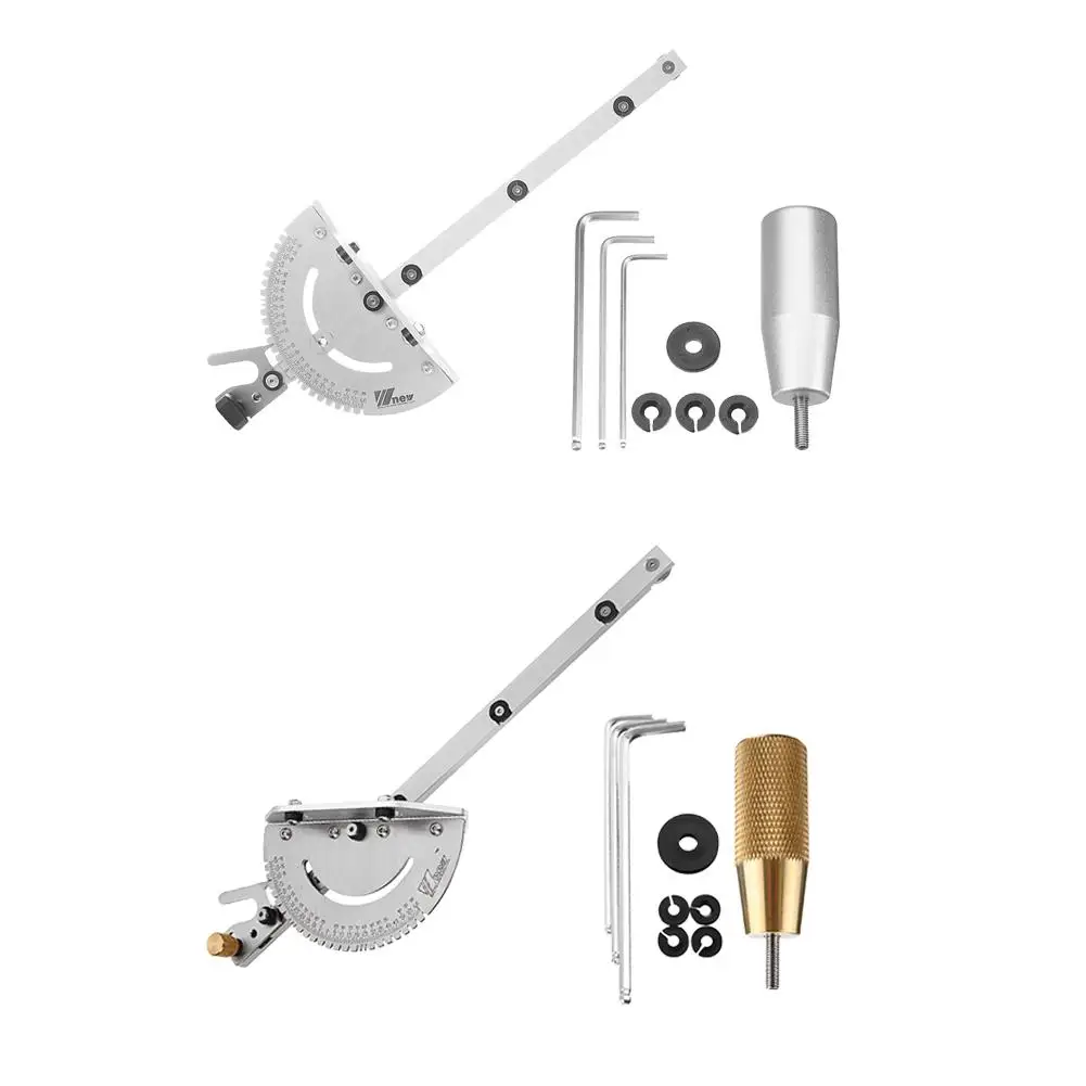 

Miter Gauge Table Saw Push Bar Miter Gauge Durable Aluminum Alloy/Brass Handle Sawing Assembly Ruler for Table Saw Router