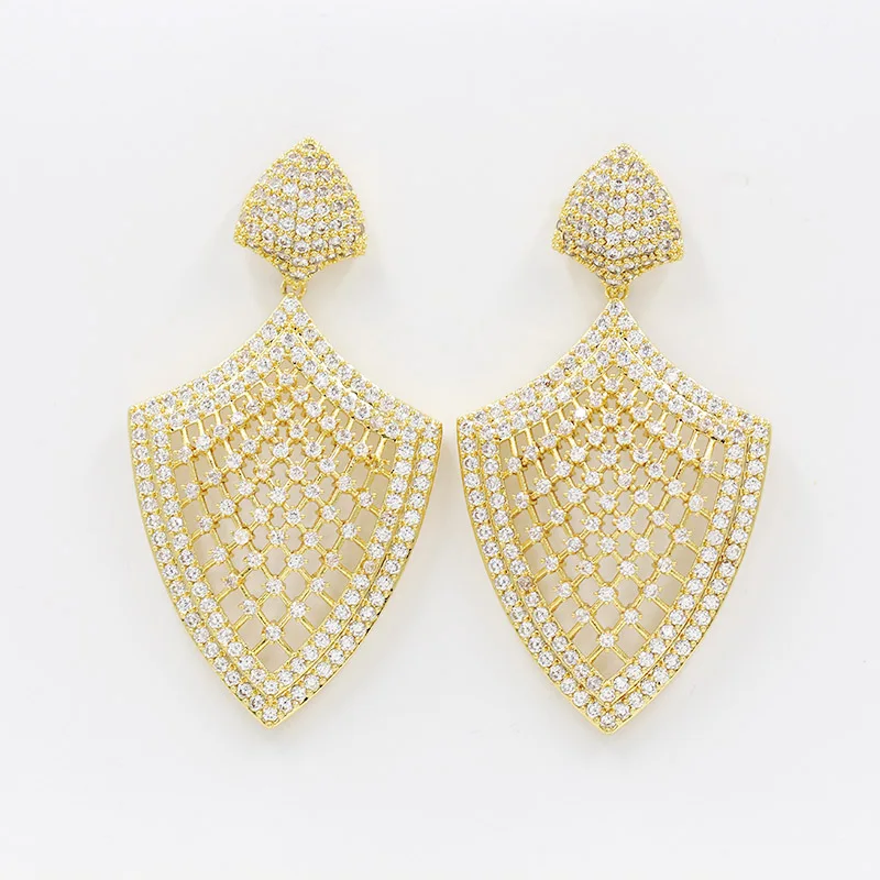 Дубай 18 карат золотые серьги с подвеской розовое золото ювелирные кисточками