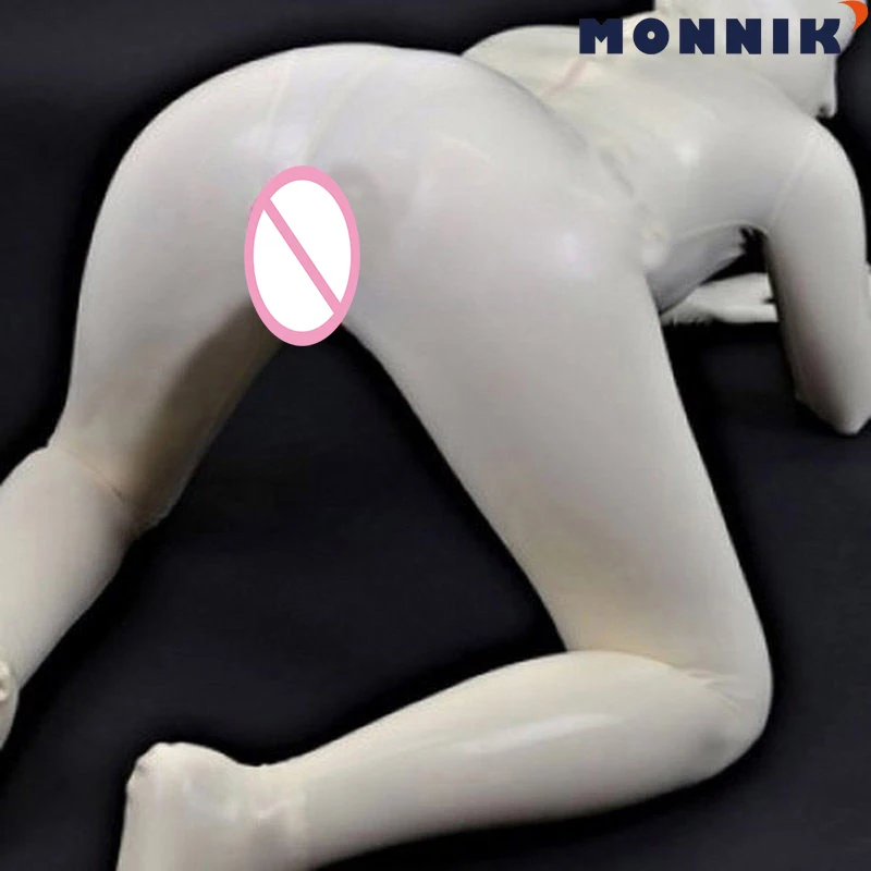 MONNIK латекс полное покрытие латексный комбинезон с презервативами Мокрый Вид Zentai