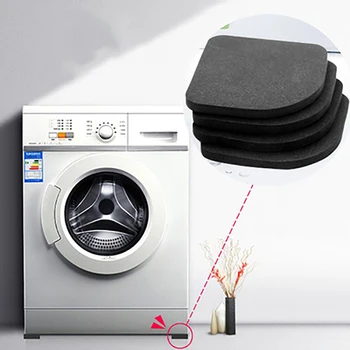

4pcs Carpet Pads Washing Machine Anti-Vibration Pad Shock Proof Non Slip Foot Feet Mat Refrigerator Floor Furniture Protectors