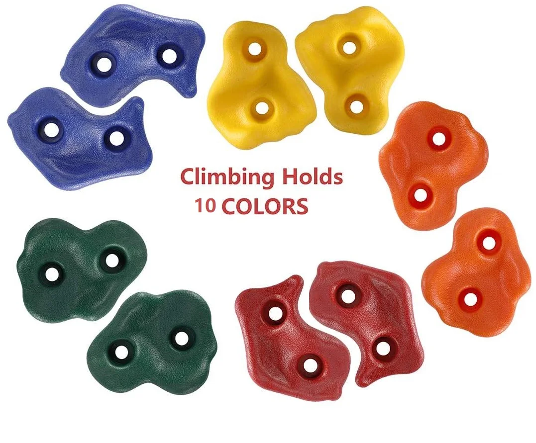 Plastic Climbing Stones/Holds/Grips Assorted Colors Wall Stone Kids Toys Grip Climbing Rock Set,Bolt on for Climbing Frame QIND 10Pcs/Set Climbing Rocks Set 
