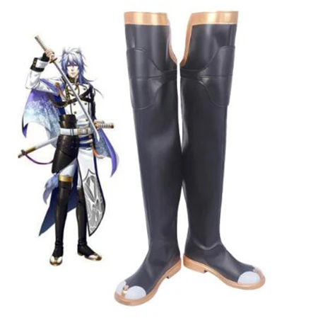 Обувь для костюмированной вечеринки Sengoku Night Blood Uesugi Kenshin Черные мужские туфли