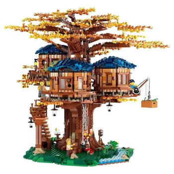 

New Ideas Bricks Tree House Model Compatible Model 21318 Building Blocks Assemble Educational Toys for Children Gifts