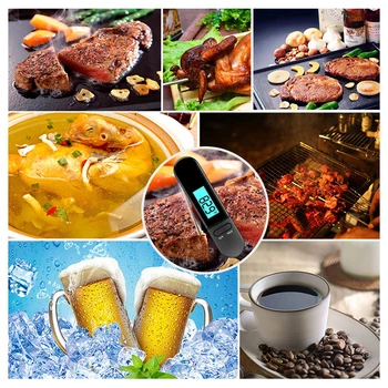 

Magnetic Digital Display Cooking Food Thermometer Kitchen Instant Read Baking Grilling BBQ Long Probe Roast Meat IP67 Waterproof