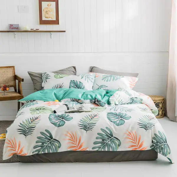 Four pieces cotton naked sleep skin 4 sheets quilt bedding - Цвет: 6