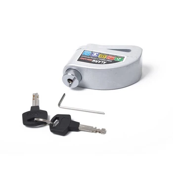

Universal Security Anti-theft Locks With Alarm Wheel Disc Brake Silver Metal Lock For Motorcycle Scooters Bicycle