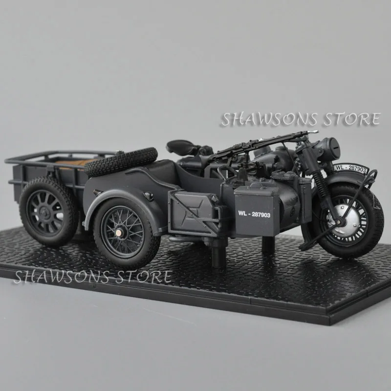BMW R75 Panzerfaust 30 Motorcycle World War II 1:24 Diecast Model Collection 