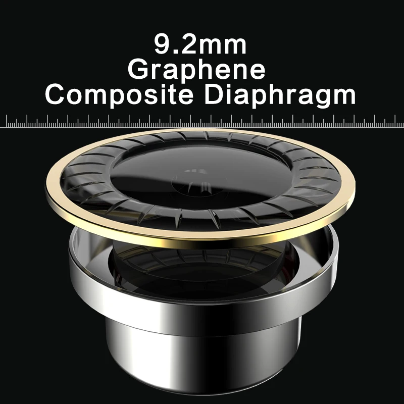 Graphene Composite Diaphragm Dynamic Earphone IEMs with Detachable MMCX Cable 3D Printing Resin Shell