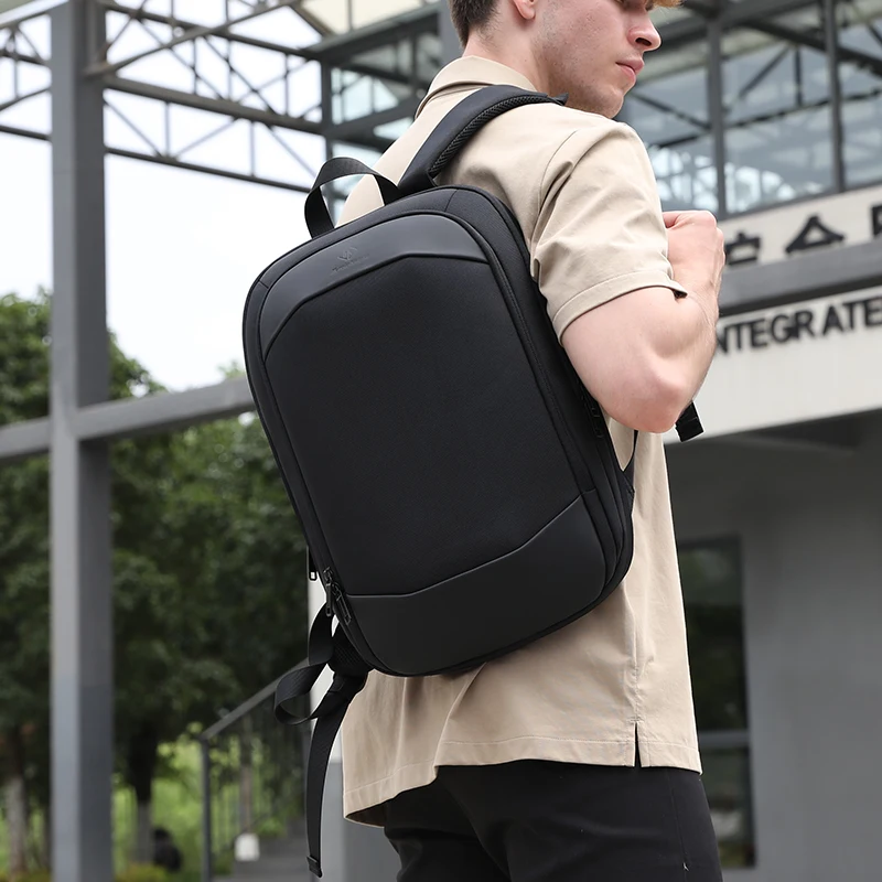 Caotroky Slim Men's Laptop Backpack - 15.6" Business Bag With USB Port, Waterproof