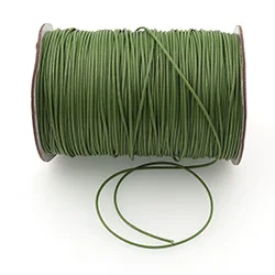 Olive green 1,0 мм вощеная нить полиэфирный Шнур струнный ремешок макраме DIY бусина фитинг браслет шнур декоративные аксессуары для изготовления ювелирных изделий - Цвет: Olive green