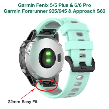 

Fenix 6 Pro Strap Band 22mm Quick Fit Bracelet for Garmin Forerunner 935/945 & Fenix 5 Plus Bands & Instinct & Quatix 5 Straps