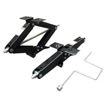 

2pcs 24" RV Heavy Duty Scissor Lift Jacks Trailer Stabilizer W/Handle 5000lbs