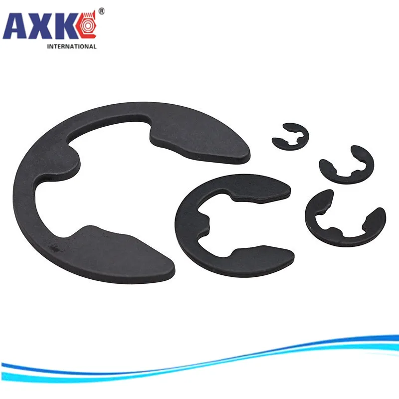 AXK 200 шт. M2 M2.5 M3 M3.5 M4 M5 M6 фиксатор мешка E-Clip раздельная шайба Стопорная Пряжка из углеродистой стали стопорные шайбы