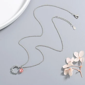 

Korean Style New Fashion Sweet Moon 925 Sterling Silver Jewelry Temperament Crescent Clavicle Chain Pendant Necklaces H418