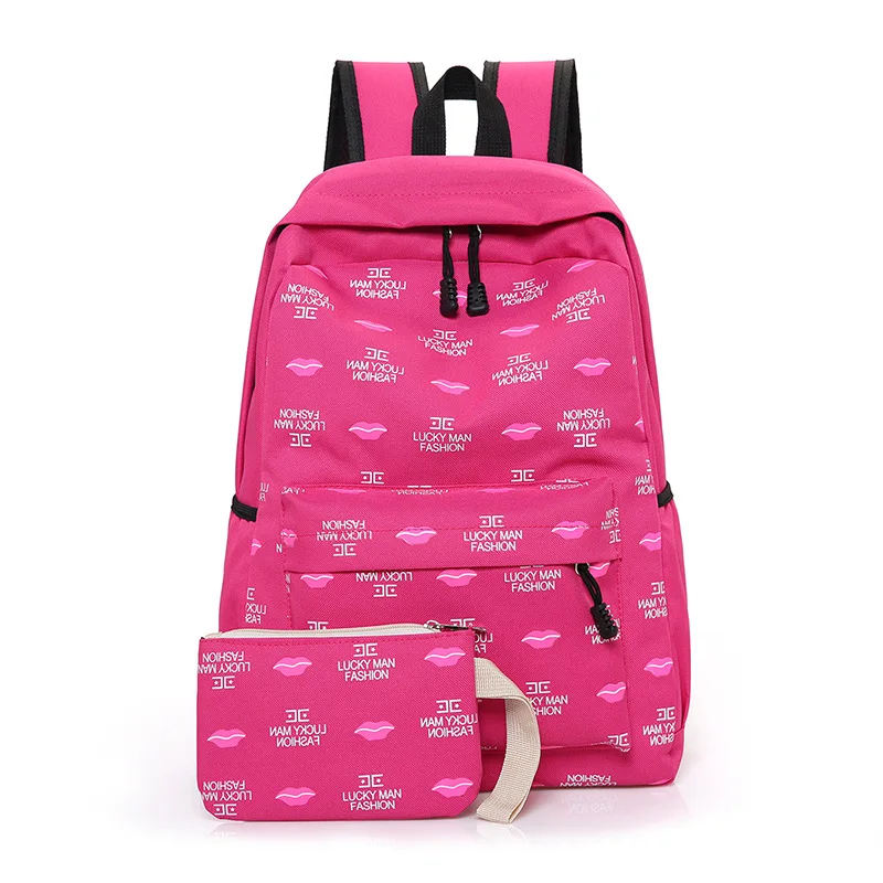 

Backpack Two-Piece Set Women's New Style Multi-color Selectable Shopping Shopping Backpack Small Fresh Hanging Pencil Case Schoo