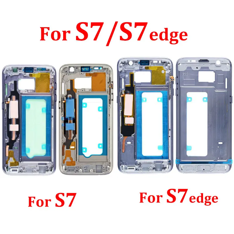 Для Samsung Galaxy S7 G930F edge G935F средняя пластина рамка Корпус Шасси со всеми маленькими