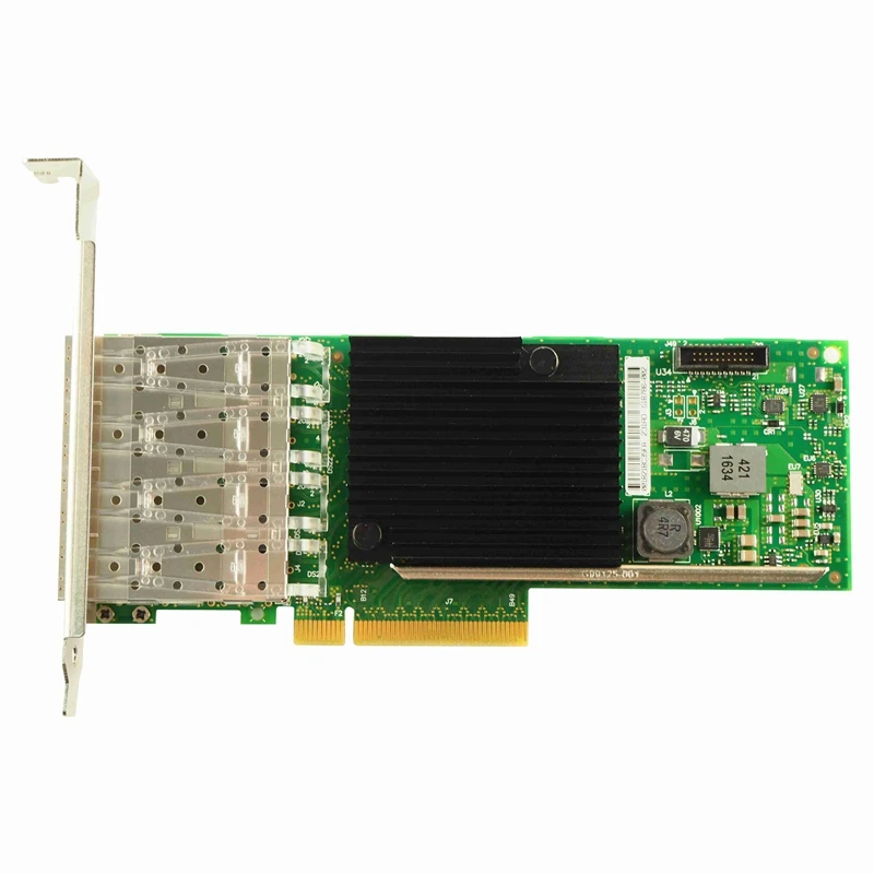 Сетевая карта 10 Гб PCI-E NIC, для X710-DA4 с чипсетом Intel XL710-BM1, Quad SFP+ port, поддержка адаптера PCI Express Ethernet Lan