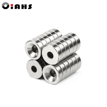 

500pcs 12 x 3 mm Hole: 4mm super Strong Round Neodymium Countersunk Ring Magnets Rare Earth N50 Free Shipping