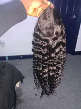 Peluca brasileña de ondas profundas prearrancada, peluca con malla frontal y pelo de bebé, 13x4, para mujeres negras