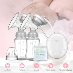 Tire lait électrique, pompe à lait bilatérale, biberon pour bébé, fournitures postnatales, extracteur de lait, tire lait électrique, alimentation USB 