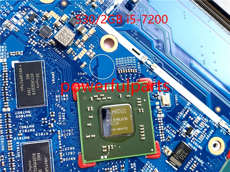 100% working for HP pavilion 15T-BR 15-BR motherboard with SR342 I5-7200 CPU 924081-601 924081-001 924081-501 with graphic mother board of computer Motherboards