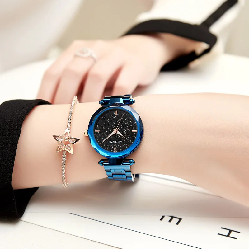 

Wechat Business Hot Selling Sub-Platinum Nigerian 2018 New Style Star Watch Women's Fashion Korean-style Steel Belt Quartz WOMEN