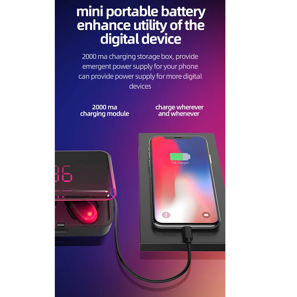 Mosunx BT5.0 Bluetooth earbudss Беспроводная bluetooth-гарнитура, стерео наушники, Спортивная Беспроводная bluetooth-гарнитура, спортивная
