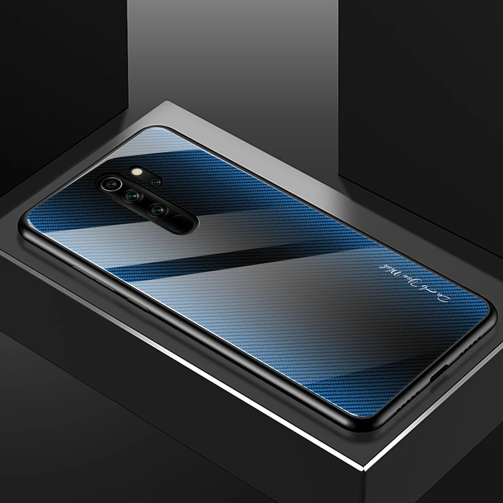 002 Градиентный телефонный чехол для спортивной камеры Xiao mi Red mi Note8T 6 5 7Pro 8A 7A покрытие закаленное Стекло чехол для Xiaomi mi Note10 mi 9SE mi 9T mi A3 чехол - Цвет: 002