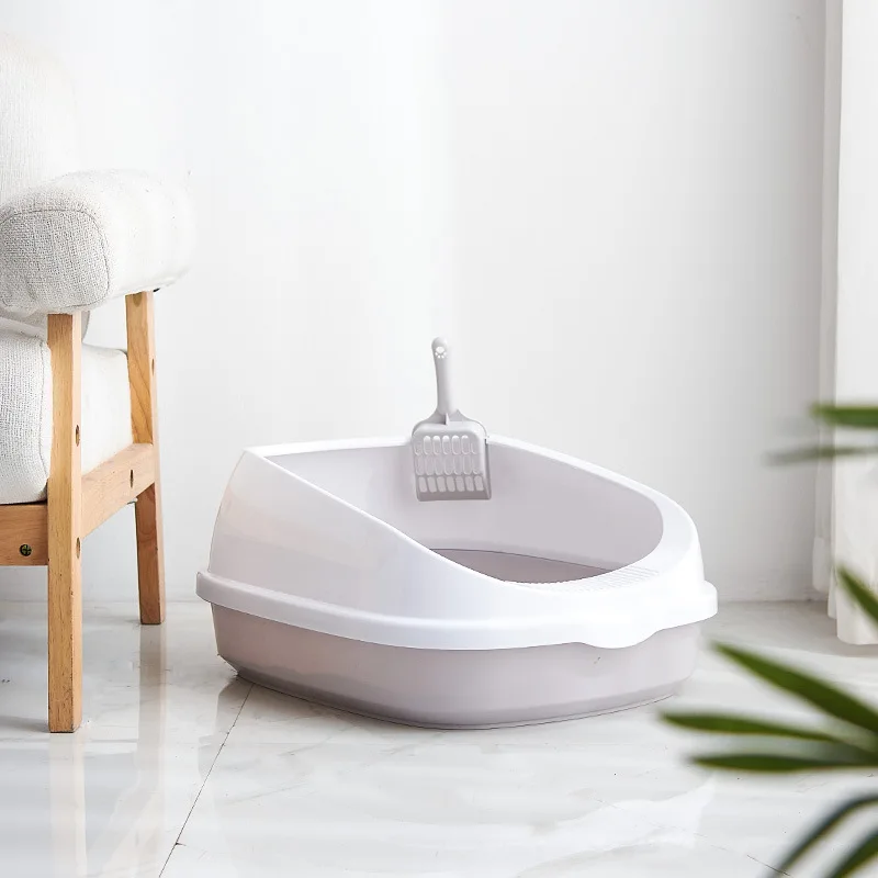 Pet Toilet Large Bedpan Anti Splash Cats Litter Box Cat Dog Tray with Scoop Kitten Dog Clean Toilette Plastic Sand Box Supplies