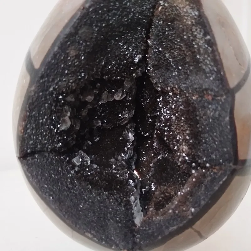 Geode Природный септарский камень яйцо дракона Идеальный Кристалл Кластерные