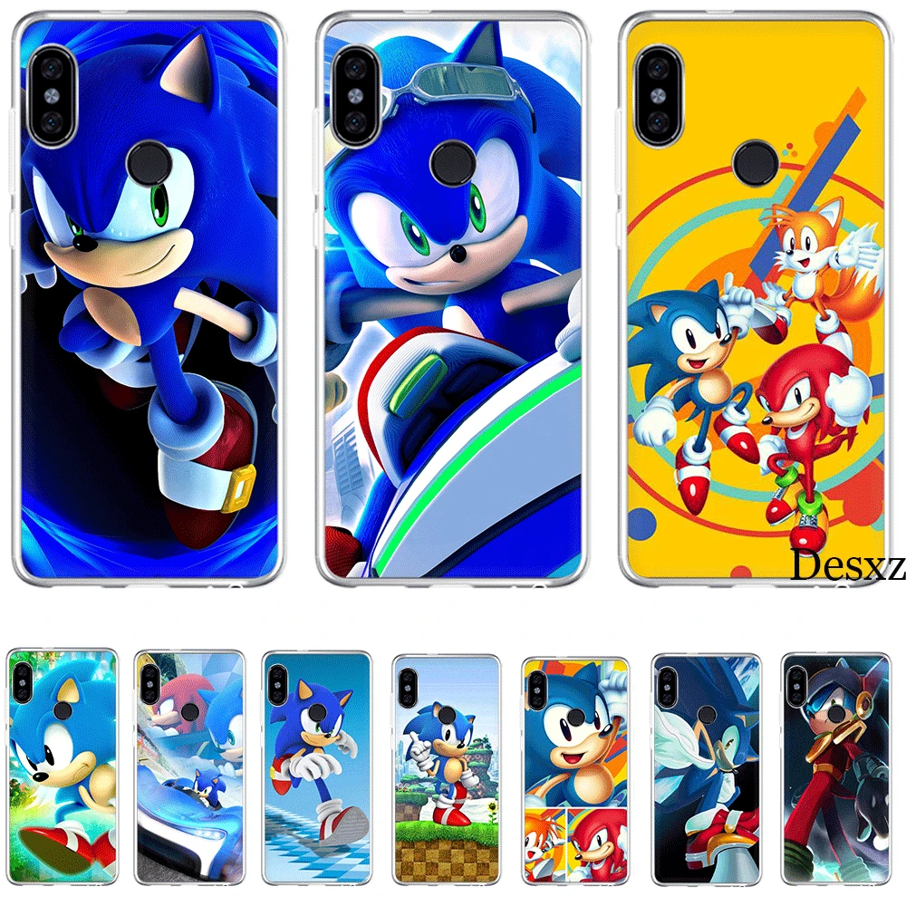 Phone Case For Xiaomi Mi CC9 CC9E 9T Mix 2S 6 8 9 SE A1 A2 5X 6X MAX 3 A3 Pro Lite Cover Blue Hedgehog Sonic Shell | Мобильные