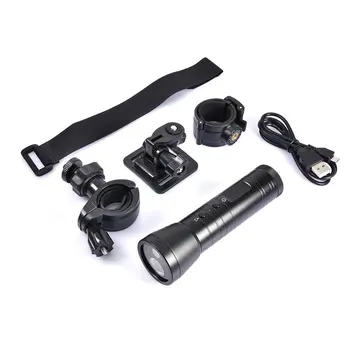 

WS11 Flashlight Camera HD Outdoor Bicycle Motorcycle Driving RecorderLED Night Light For Emergency Camping Self-defense Cam