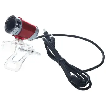 

USB UVC Web Camera HD Webcam High Definition PC Digital Net Bar Laptop Office Home Red