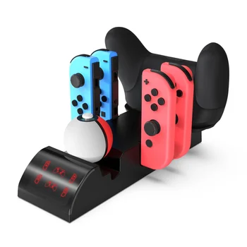

Bevigac 6 in 1 Charging Dock Station Stand Charger with Type-C for Nintendo Switch Joy-on Pro Wireless Controller Poke Balls