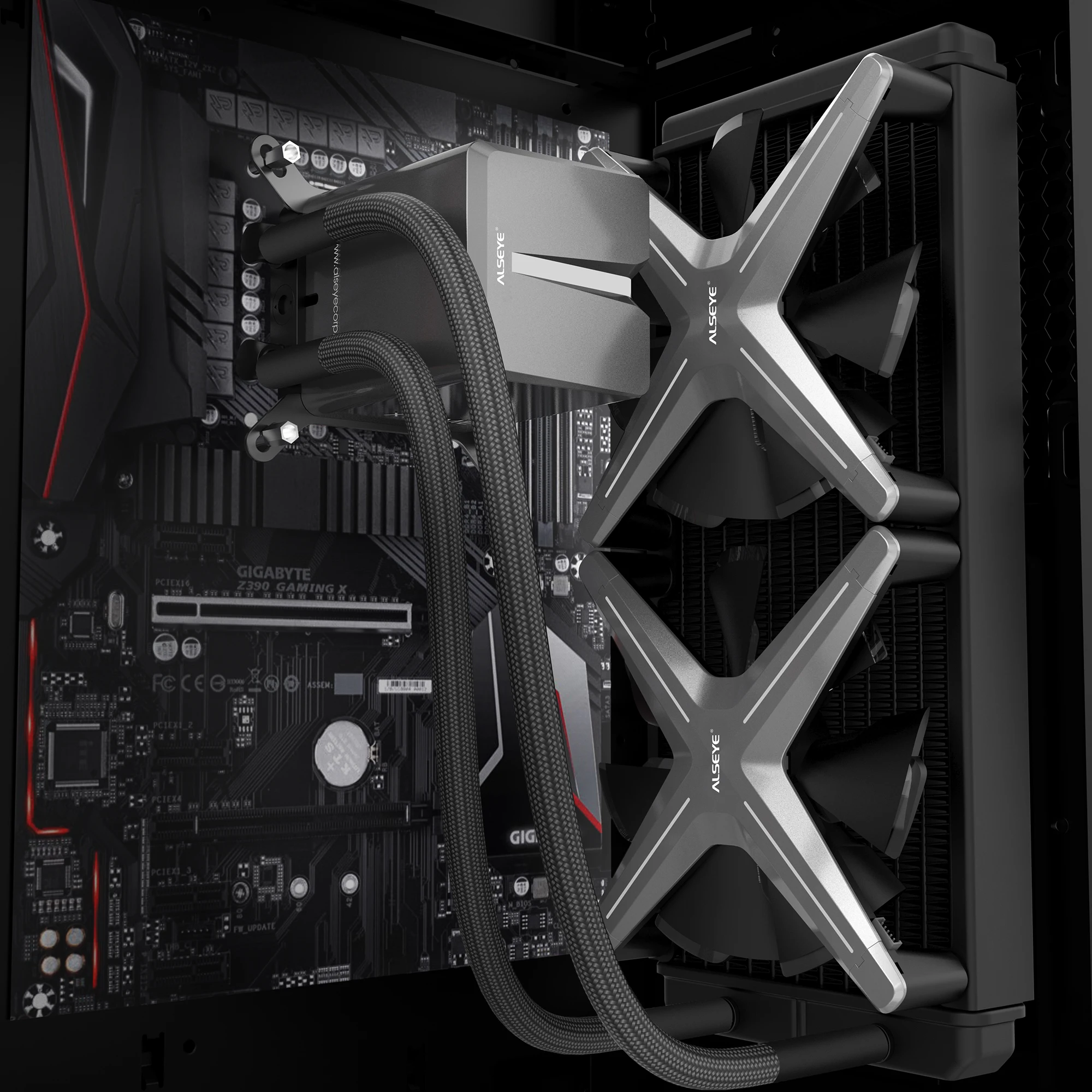 ALSEYE XTREME серии AIO жидкостный охладитель X240 Регулируемый RGB Освещение для LGA 775/115x/1366/2011/AM2/AM3/AM4