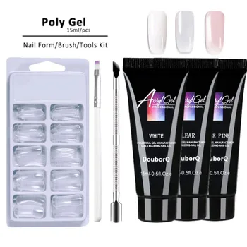

15ml Quick Building Tips Delivery Nail Gel Varnish Set Lasting Waterproof Extension Nail Gel Clear Gel Nail Polish