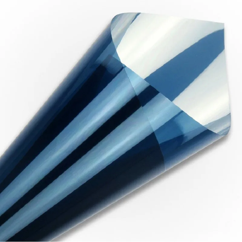 Dark Blue Silver 55 см х 5 м солнцезащитный стеклянный стикер с контролем тепла энергосберегающий взрывозащищенный самоклеящийся зеркальный эффект частная декоративная фольга - Цвет: Dark Blue Silver