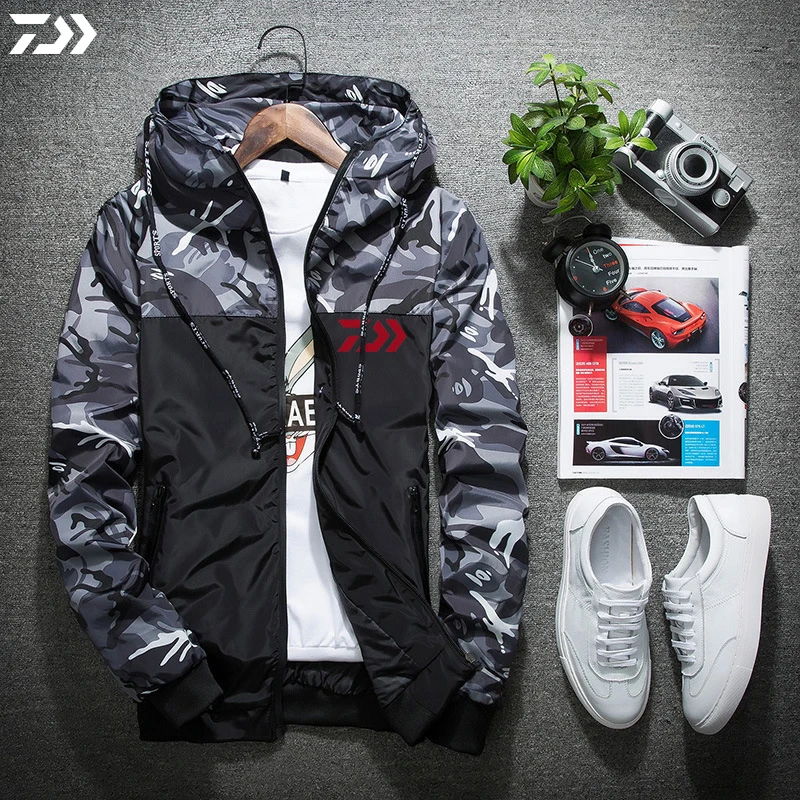 

DAIWA Fishing Clothing Quick Dry Patchwork Fishing Clothes Outdoor Sports Camouflage Waterproof Mens Breathable Fishing Jackets