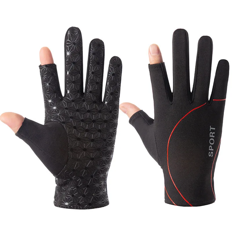 

1 Pair Outdoor Cycling Full Finger Touch Screen Winter Warm Gloves Riding Fishing Palm silicone anti-skid design Gloves