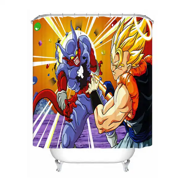Shower Curtain Пользовательские водонепроницаемые занавески для душа Dragon Ball Z Goku и Gohan аниме печать декор для ванной комнаты различные размеры#180324-01-04 - Цвет: Shower Curtain