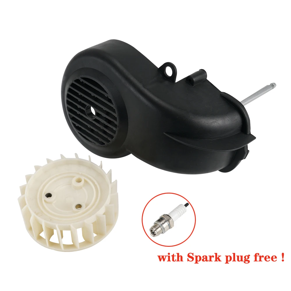 ATV Air Shroud Cooling Fan Assembly &amp Spark plug for Polaris 90 Sportsman Scrambler Predator Yamaha Jog90 90cc Engine Parts | Автомобили