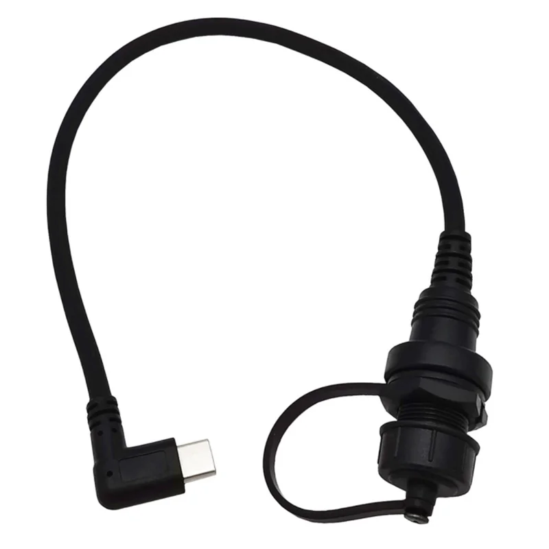 USB-C 3.1 IP67 Tipo Di Cavo Impermeabile C 90 Gradi Maschio A Femmina Pannello Auto Cruscotto Installazione Connettore Prolunga - Foto 5